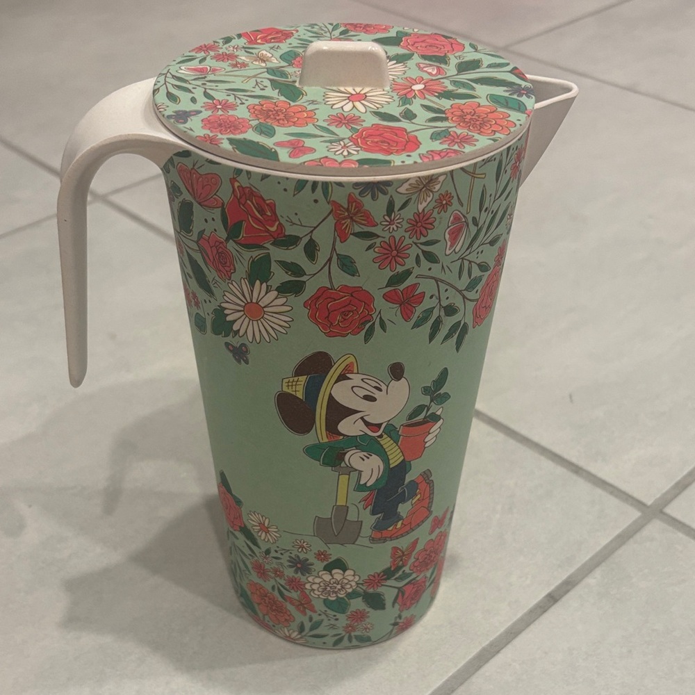 Disney Floral Mickey Mouse Flower and Garden Epcot pitcher